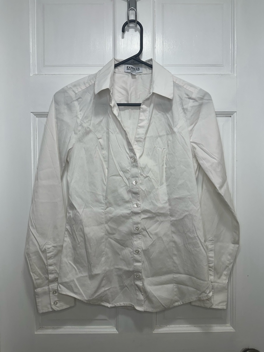 Express Ultimate Essential Shirt in White Size XS Button Down Original Fit